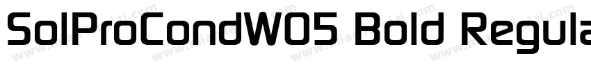 SolProCondW05 Bold Regular字体转换